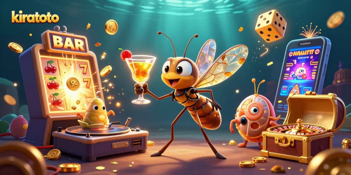 Experience thrilling gaming action at kiratoto with vibrant casino elements and characters.