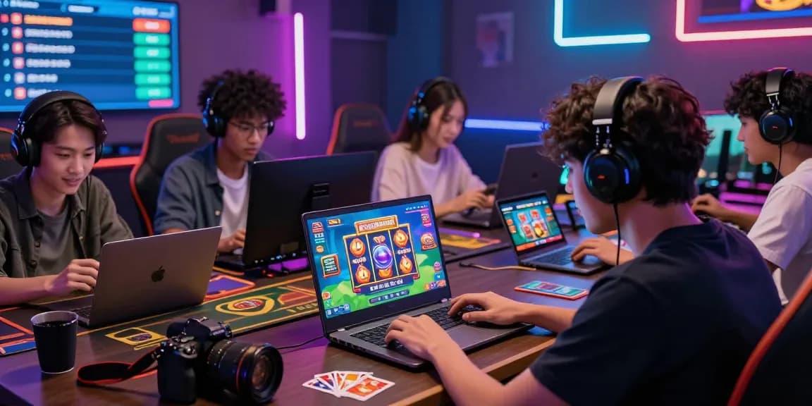 Players enjoying 68gamebai in a vibrant, immersive online gaming environment