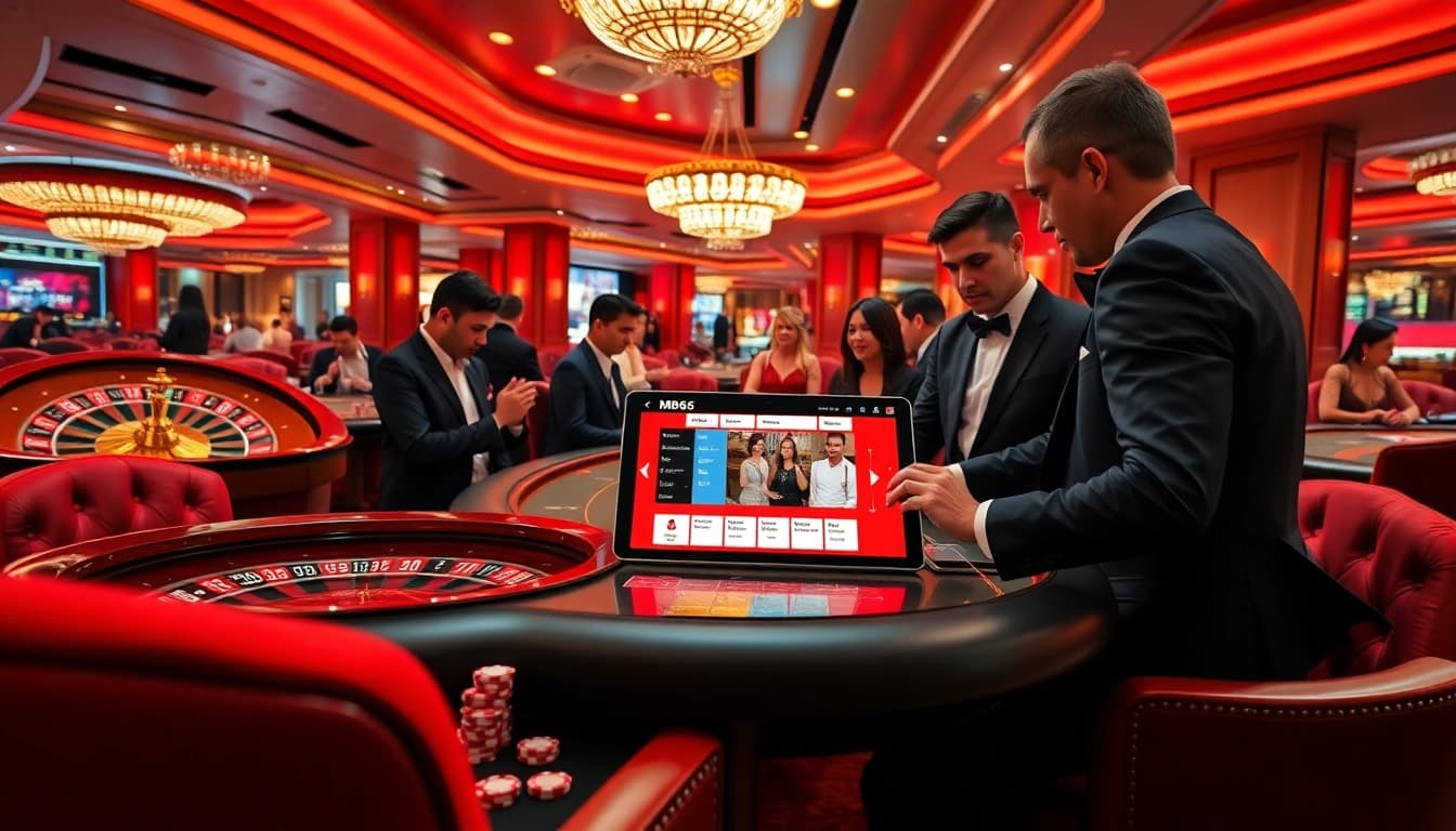 Experience thrilling gameplay at MB66 Casino with live dealers and vibrant gaming tables.