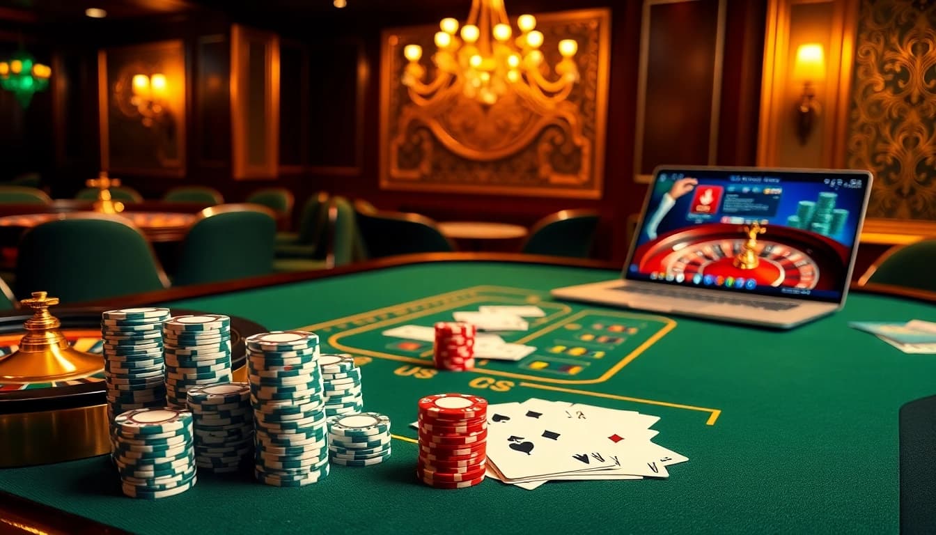 Engaging poker game scene at https://11win12.com/ with vibrant chips and inviting atmosphere.