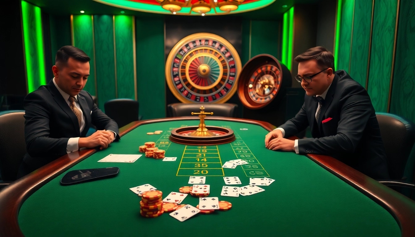 Exciting gaming scene illustrating hướng dẫn 68win with vibrant casino elements.
