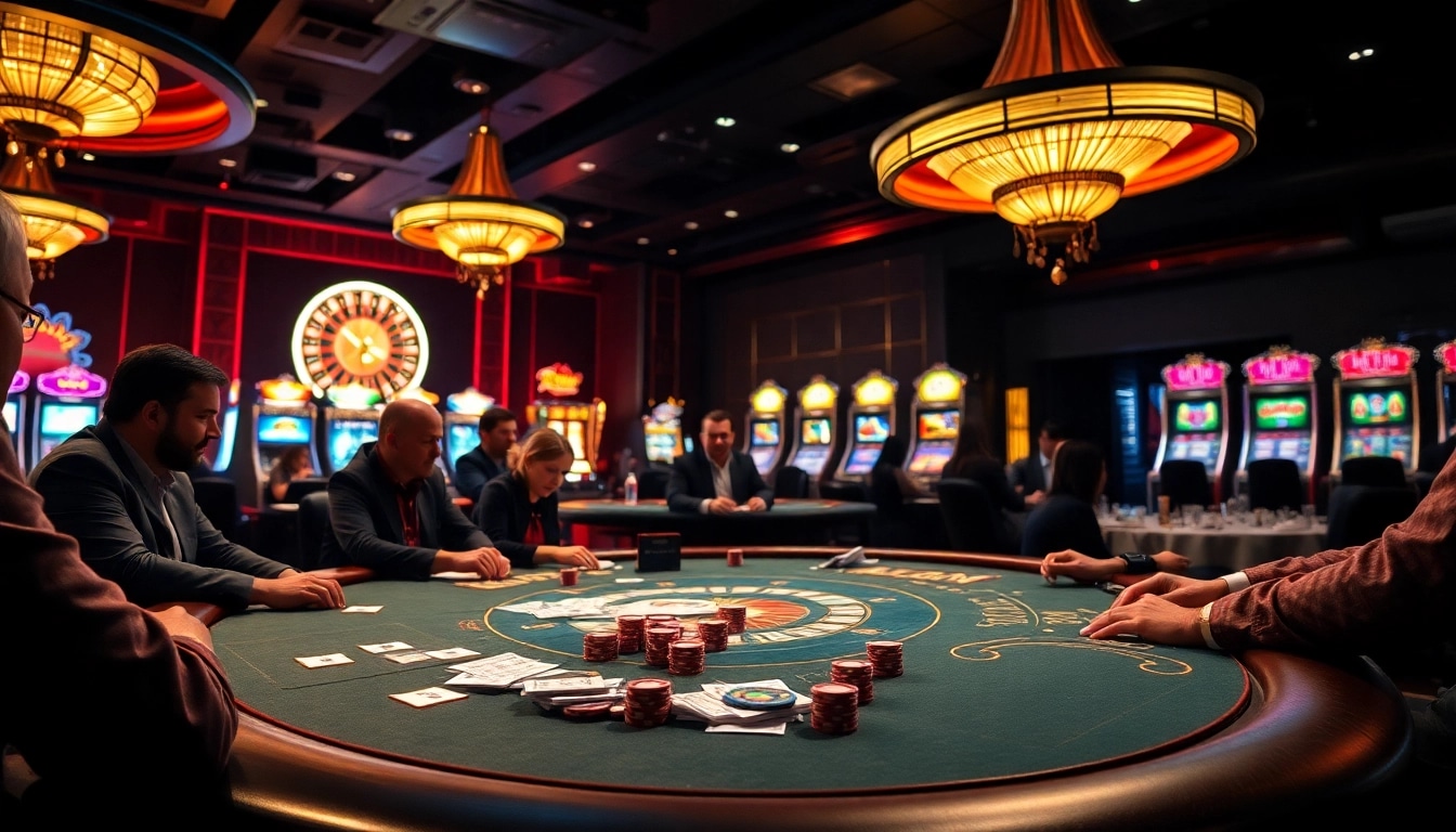 Experience thrilling gameplay at https://debet678.com/ with vibrant poker tables and lively slot machines.
