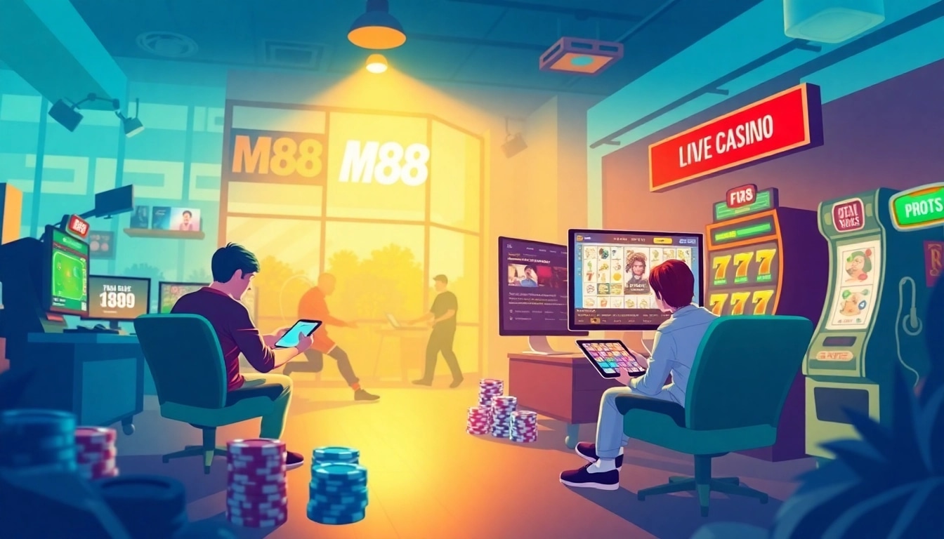 Engaging mm88 online gaming experience with vibrant sports betting and casino visuals.