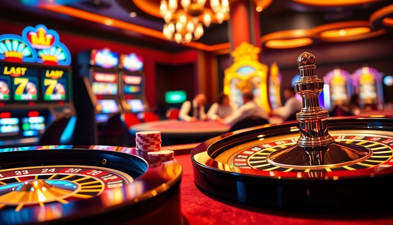 Enthusiastic players engaging at 88I's luxurious poker table amidst vibrant casino ambiance.