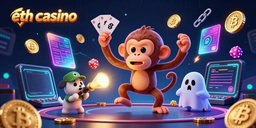 Engage in the eth casino experience with magical creatures and vibrant cryptocurrencies.