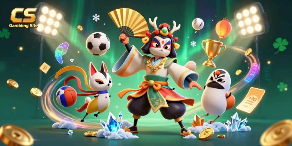 Experience the excitement of a CS Gambling Site with dynamic 3D characters and gaming elements.
