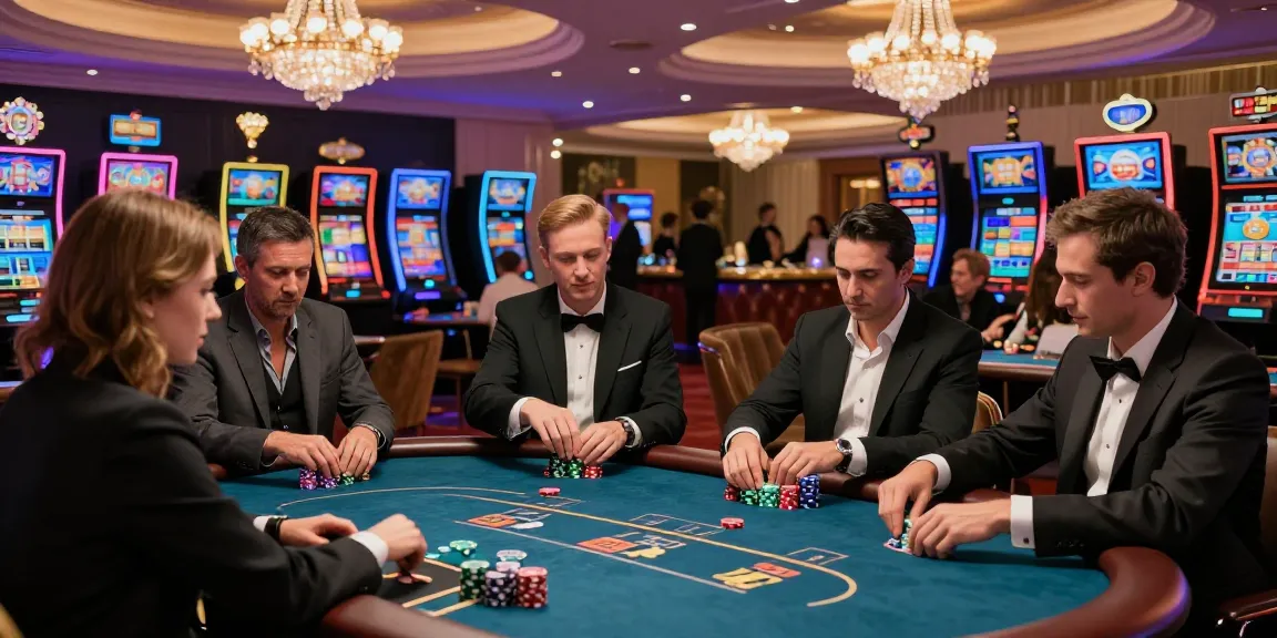 Players enjoying high-stakes poker at an iwin casino, surrounded by luxury decor and excitement.