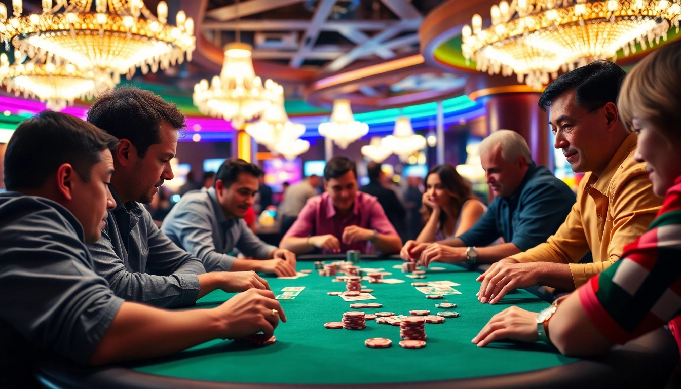 Main game scene with HALO189 poker strategies unwrapped in a lively casino ambiance.