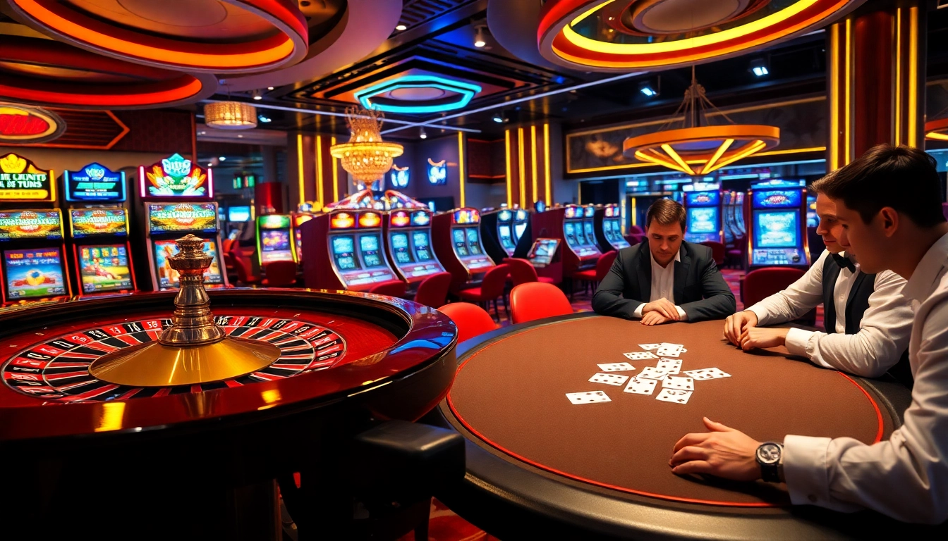 j88 players strategizing at a luxurious casino poker table with cards and chips