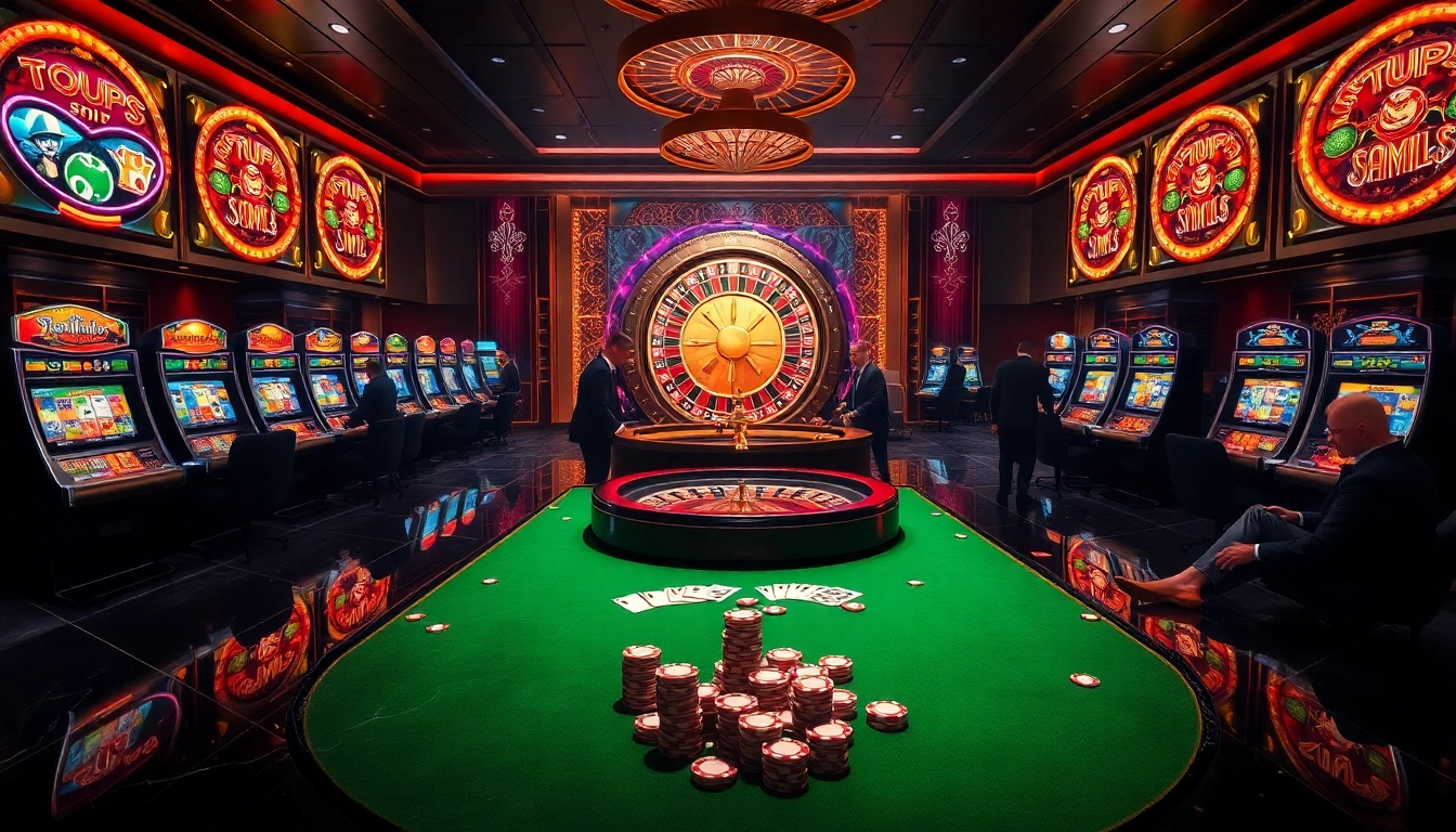 Experience the thrill of birutoto at a luxurious casino, with vibrant slot machines and elegant gameplay.