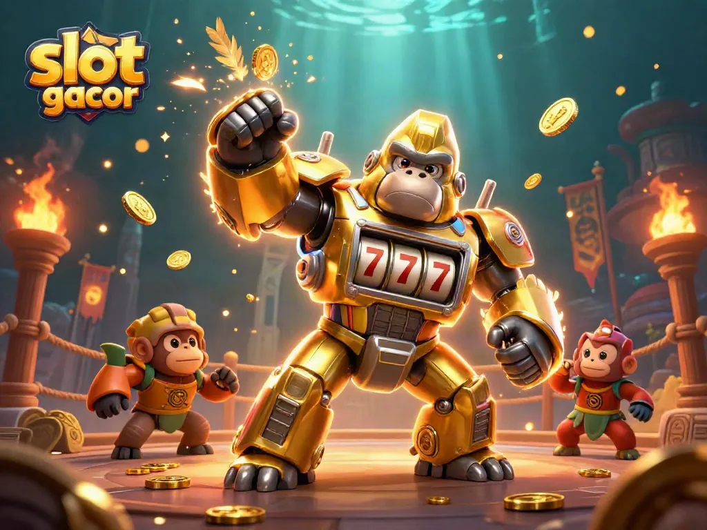 Menangkan slot gacor dengan karakter gorila emas dan elemen permainan kasino yang dinamis.