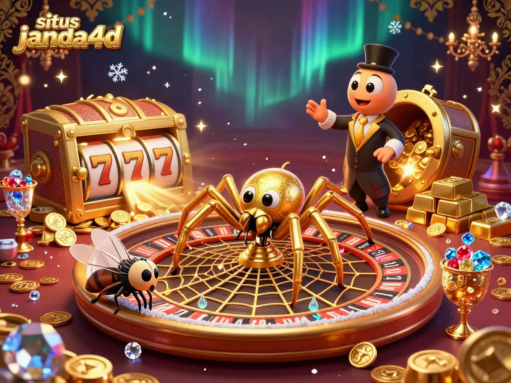 Rasakan kegembiraan taruhan di situs janda4d dengan ilustrasi kasino 3D yang memukau.