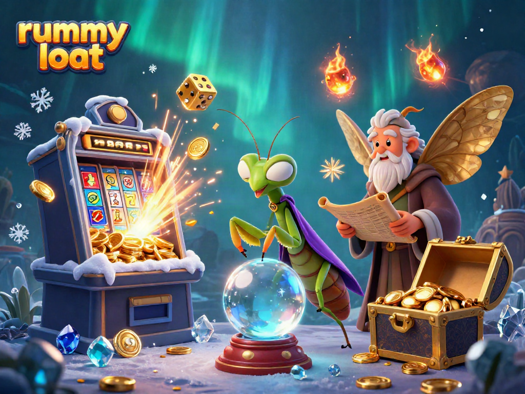 Engage with rummy loot adventures featuring mystical characters and vibrant casino elements.