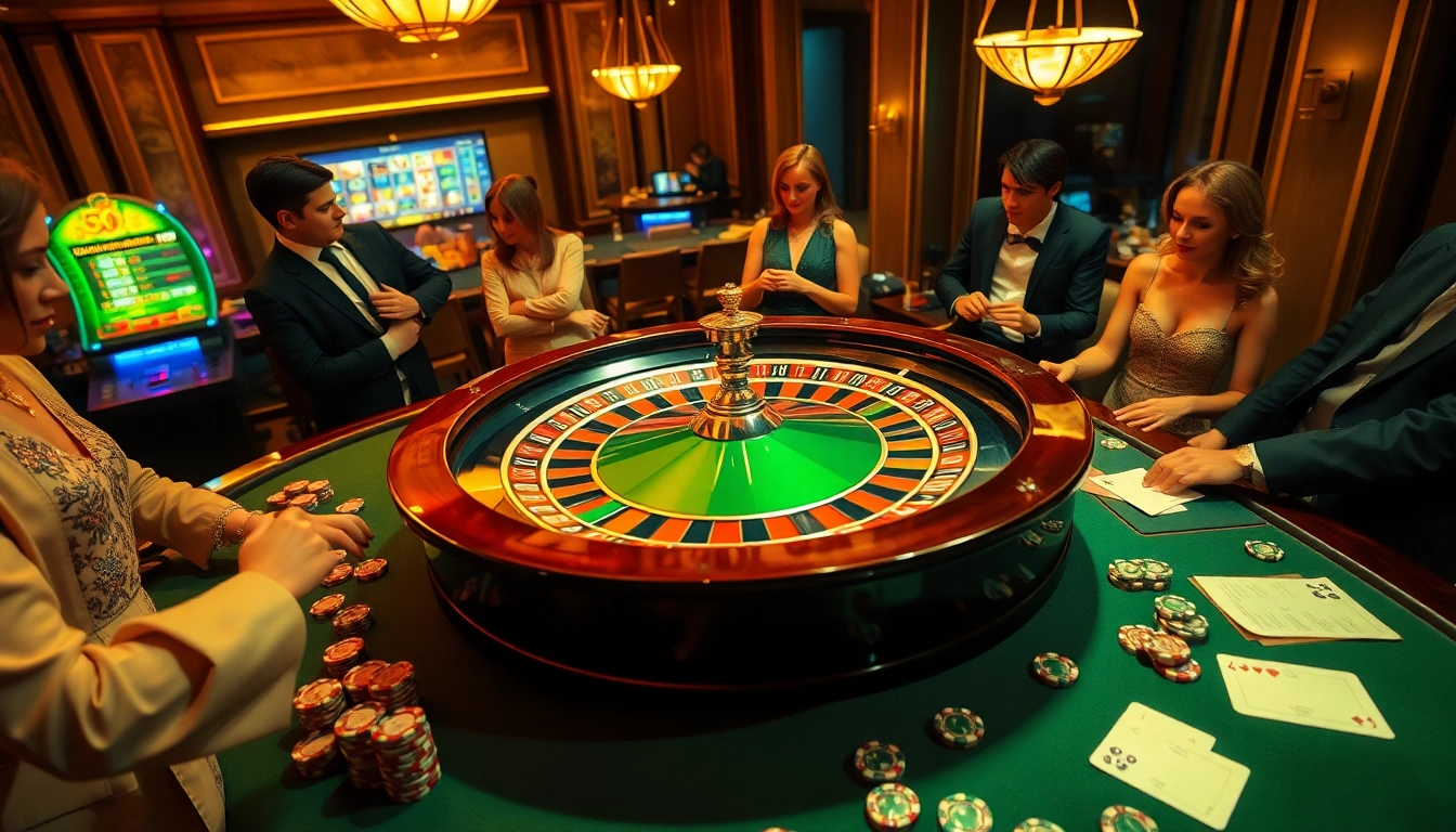 Experience the thrill of gambling at mmoo88.us.com with players enjoying a roulette game.