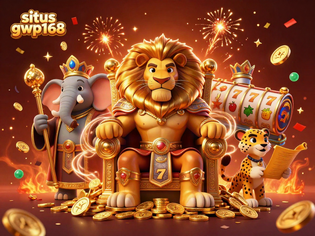 Rasakan keseruan situs gwp168 dengan slot mesin keberuntungan yang menampilkan raja singa, gajah, dan cheetah.