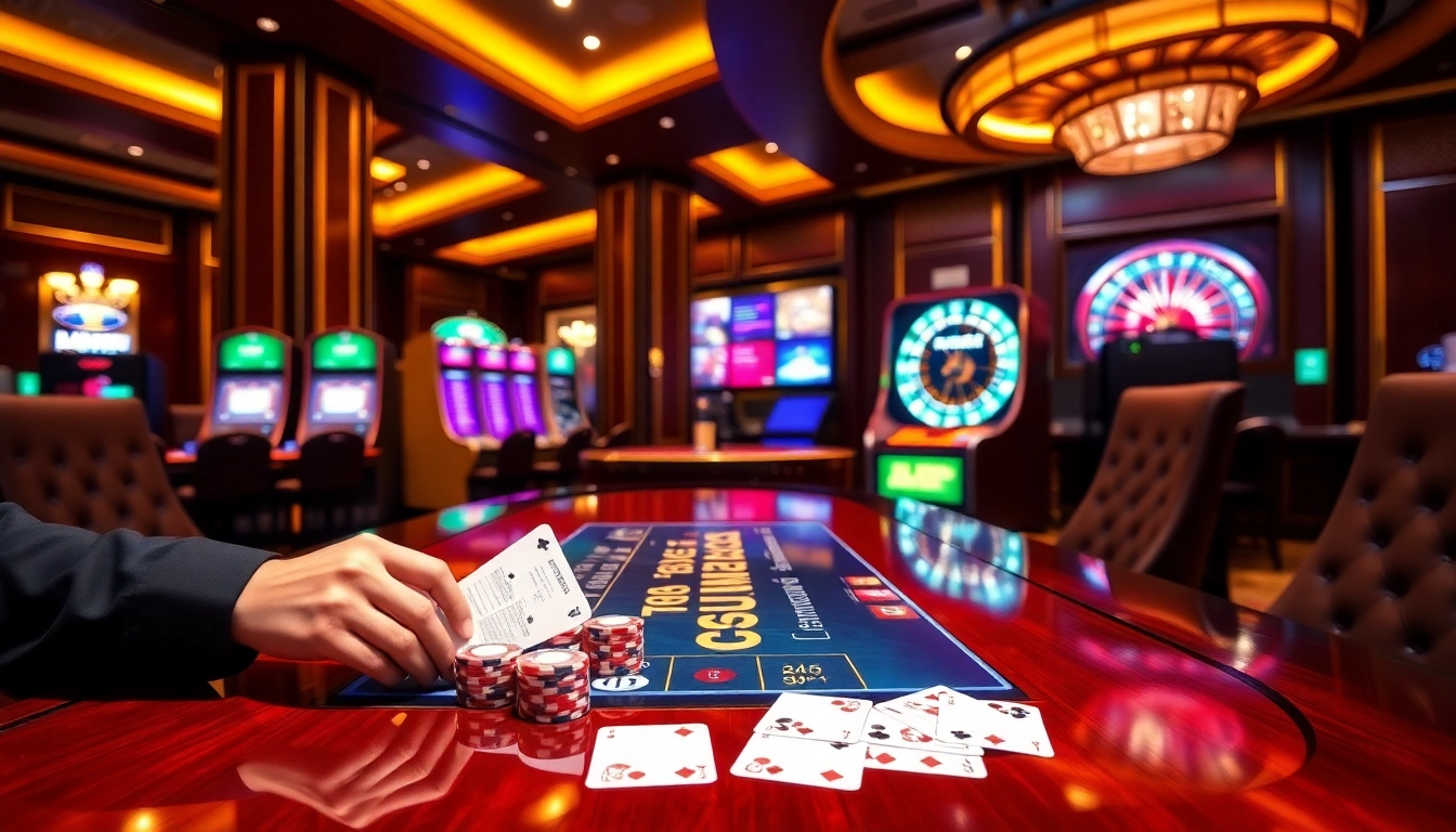Placing strategic bets on amanahtoto betting slips with vibrant poker chips on casino table