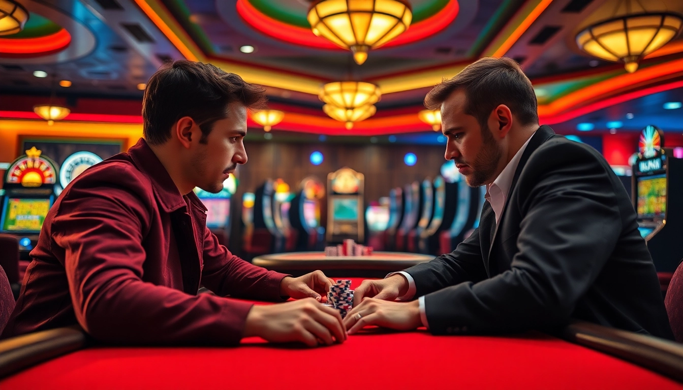 Engaging visual of a poker game depicting a pivotal moment in the e2bet login experience.