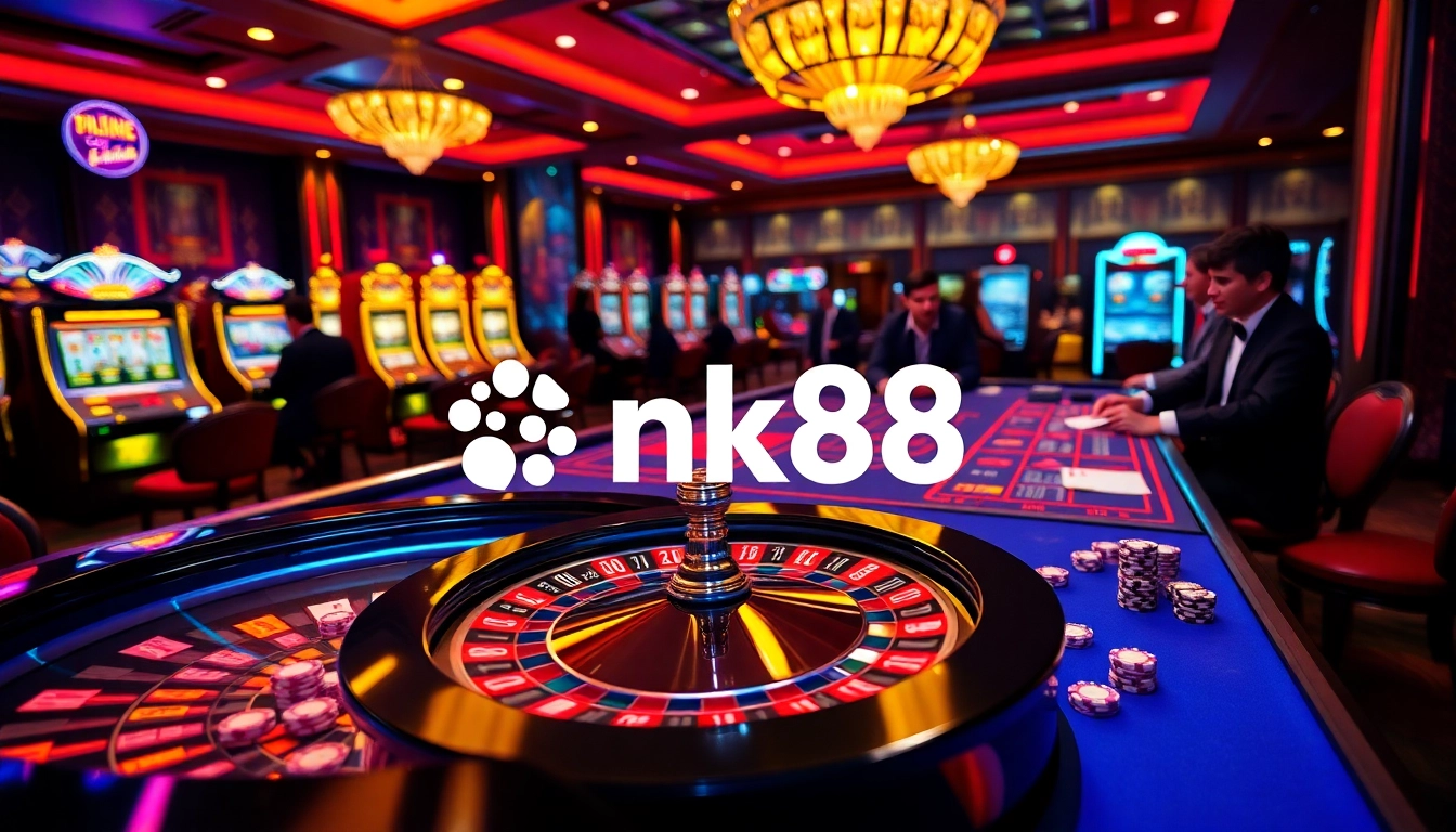 Experience the excitement of nk88 at a vibrant casino gaming table.