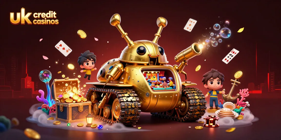 Engage with exciting gameplay at uk credit card casinos featuring a golden tank casino with vibrant elements.
