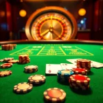 Experience the excitement of MM88 at a luxurious casino table with poker chips and cards.