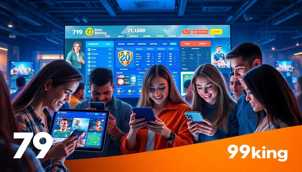 Dynamische Online-Glücksspielszene mit der 79king-Plattform, auf der verschiedene Spieler in Wettaktivitäten engagiert sind.