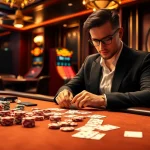 Experience the thrill of poker at mm88's luxurious casino setting with vibrant lighting and upscale ambiance.