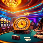 Experience the thrill of casino gaming at Jun88 with players engaging at a vibrant poker table.