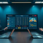 79king branded dashboard with real-time odds and professionals analyzing data