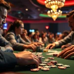 Experience the thrill of a Poker Game with intense players and vibrant atmosphere.