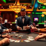 Experience the thrill of Blackjack Casino with players engaged in an exciting game.