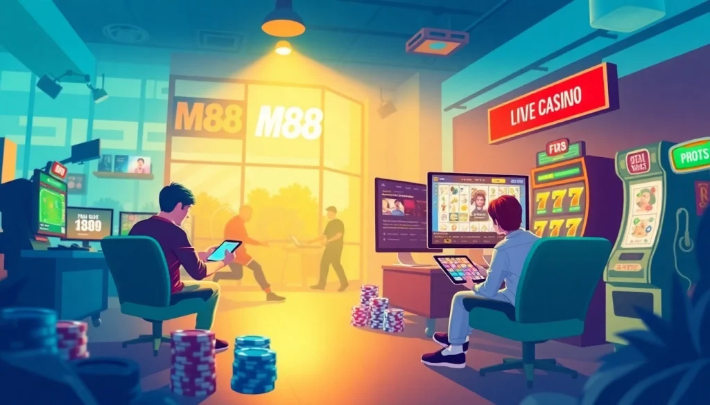 Engaging mm88 online gaming experience with vibrant sports betting and casino visuals.