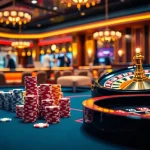 Experience thrilling gameplay with New88's vibrant casino atmosphere featuring poker and roulette.