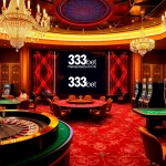 Engaging casino scene with players at tables highlighting the excitement of 333bett.com.br gambling.