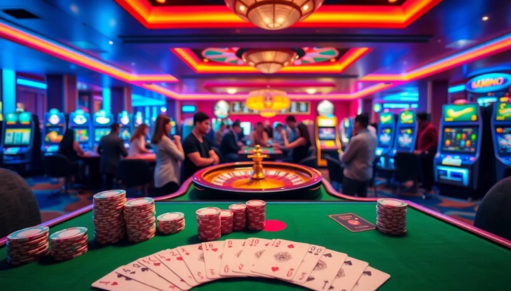 Gamblers enjoying their time at MM88, engaging in exciting casino games.