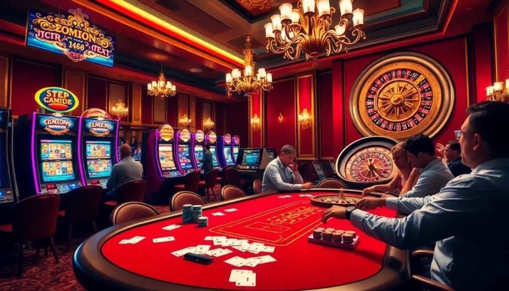 Players enjoying a thrilling moment at the casino, highlighting C168 gaming excitement.