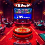 Players engaging at the roulette wheel and poker tables at 789win.com casino.