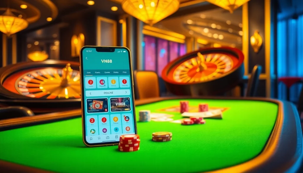 Experience the thrill of betting with VN88's vibrant and luxurious online casino interface.