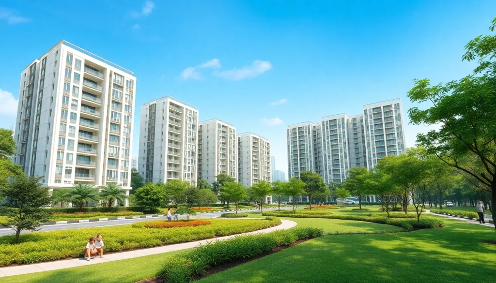 Showcase the Tampines St 95 EC development with modern architecture and lush surroundings.