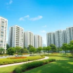 Showcase the Tampines St 95 EC development with modern architecture and lush surroundings.