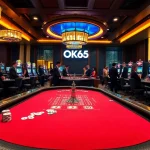 Players enjoying a thrilling casino experience at OK365 with vibrant tables and slot machines.