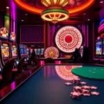 Experience the excitement of PG66 with vibrant slot machines and poker chips in play.
