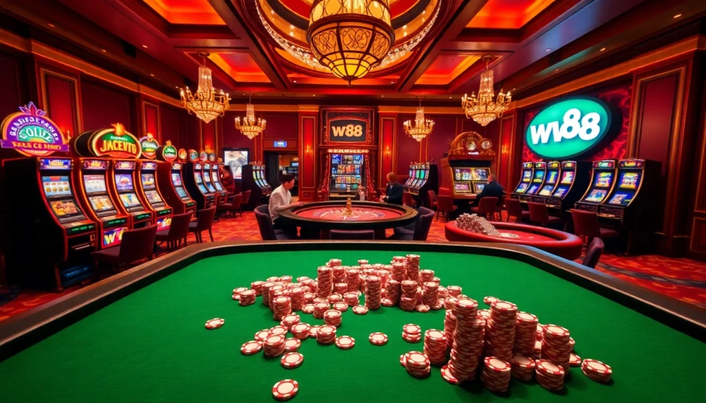 Experience the excitement of W88 online casino with engaging games and vibrant visuals.