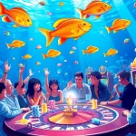 Players engaging in bắn cá đổi thưởng in an immersive underwater casino setting.