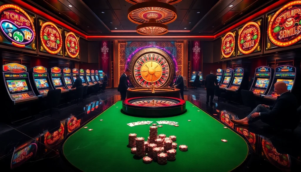 Experience the thrill of birutoto at a luxurious casino, with vibrant slot machines and elegant gameplay.