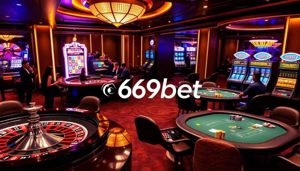 Engaging players at a roulette table symbolize the excitement of 669bet online gambling.