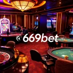 Engaging players at a roulette table symbolize the excitement of 669bet online gambling.