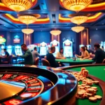 Engaging players at trang chu 98win enjoying a thrilling gambling experience at a luxury casino.