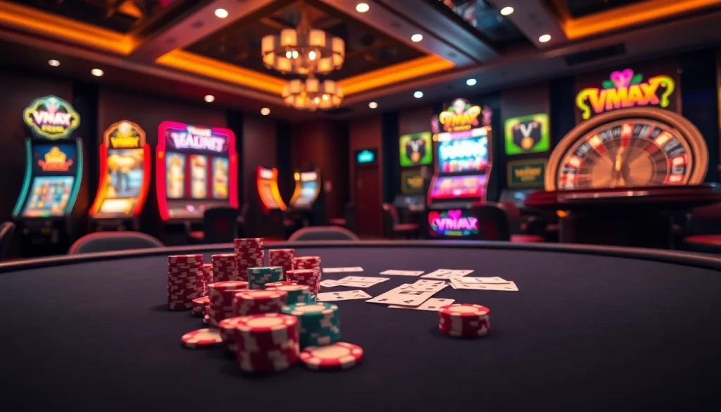 Experience the thrill of gambling at Vmax’s luxurious casino atmosphere.