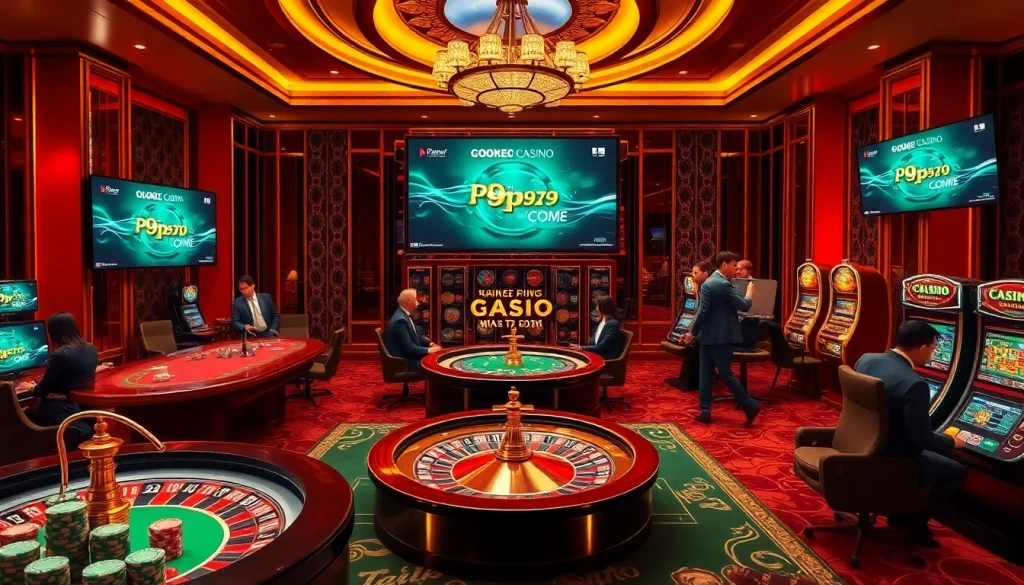 Experience thrilling gameplay at https://p9pg999.com/ with immersive casino visuals and vibrant gaming atmosphere.