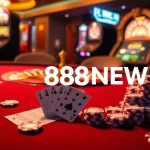 Experience thrilling online gambling at 888NEW with vibrant casino tables and exciting games.